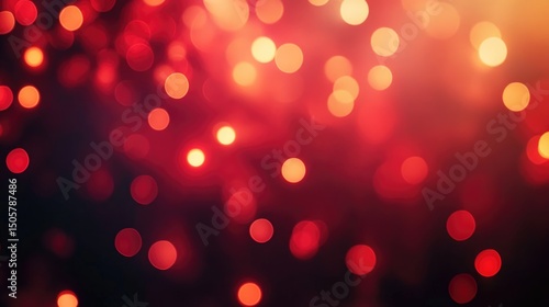 Abstract red bokeh blur background. Sparkling red dust abstract luxury decoration background.