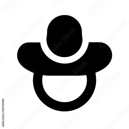 Minimalist Baby Pacifier Icon Vector Illustration