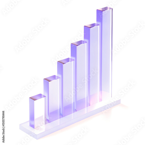 3D Render of Modern Bar Graph with Glowing Translucent Pastel Bars on White Background Free Download 3D Render of Modern Bar Graph with Glowing Translucent Pastel Bars on White Background - GFXLoad