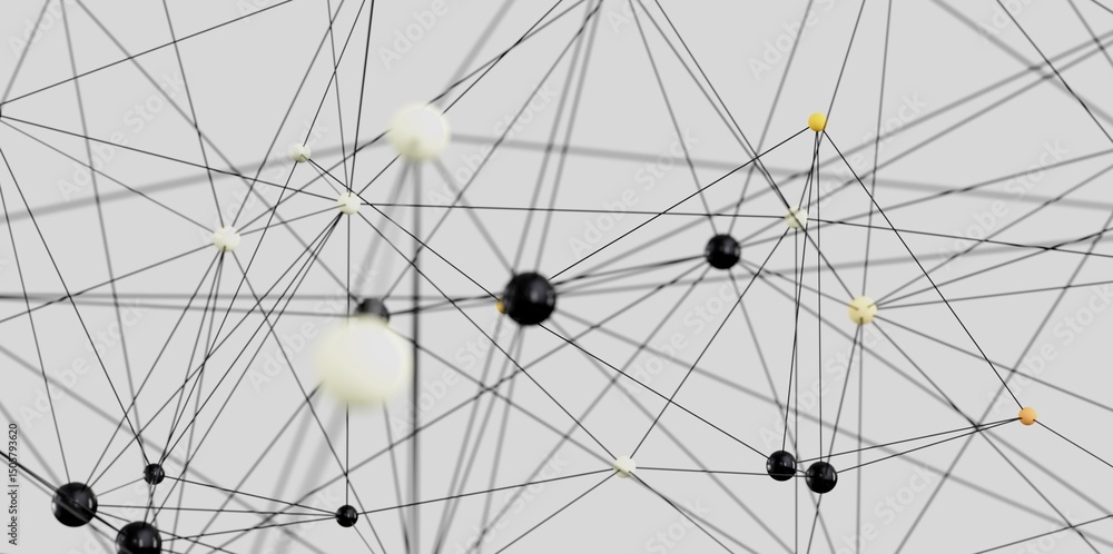 Obraz premium Abstract image of interconnected nodes. Ideal for network, technology, and connection concepts.
