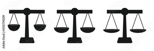 Scale icon. justice scales icon