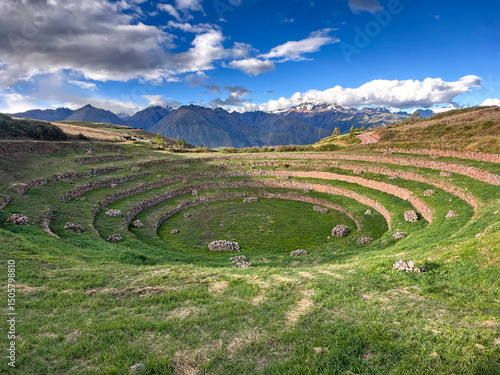 Remains of a highly developed ancient civilization are the ruins of circular agricultural terraces found in many places in Peru.