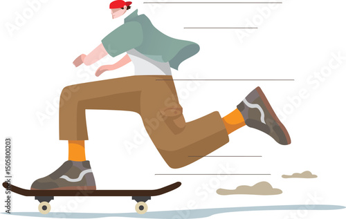Skateboarding Vector Illustrations