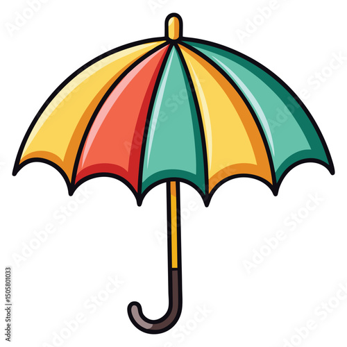 Colorful Umbrella clipart on white background