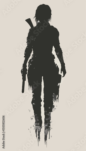 Handsome girl vector with equipment