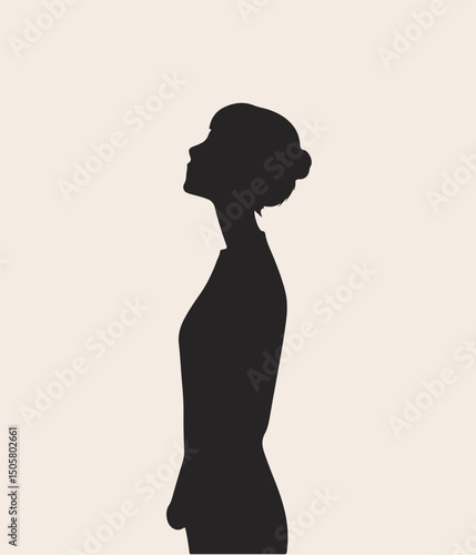 Girl looks up at the sky and thinks about vectors