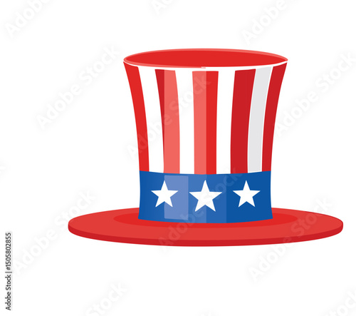 Patriotic uncle sam top hat american symbol
