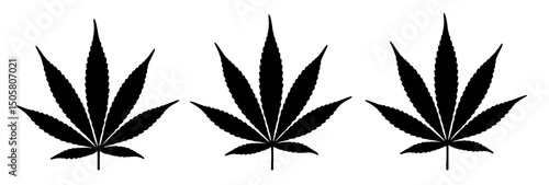 Beautiful and attractive three leaves illustration on a white background