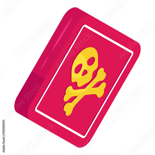 Skull with crossbones showcasing danger