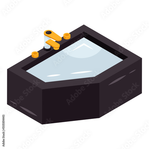 Modern design icon of washbasin