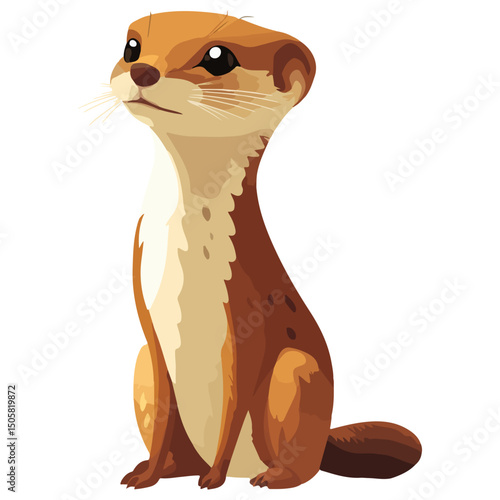 weasel, animal, vector, transparent background, mammal, rodent, cute, wildlife, wild, nature, symbol, zoo, isolated
