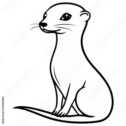 weasel, animal, vector, transparent background, mammal, rodent, cute, wildlife, wild, nature, symbol, zoo, isolated