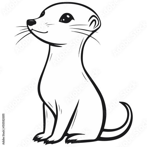 weasel, animal, vector, transparent background, mammal, rodent, cute, wildlife, wild, nature, symbol, zoo, isolated