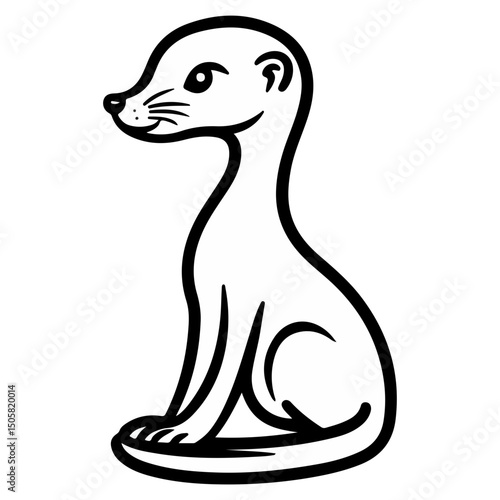 weasel, animal, vector, transparent background, mammal, rodent, cute, wildlife, wild, nature, symbol, zoo, isolated