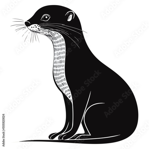 weasel, animal, vector, transparent background, mammal, rodent, cute, wildlife, wild, nature, symbol, zoo, isolated