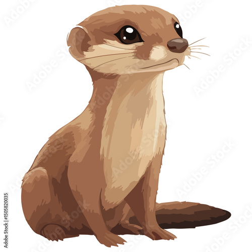 weasel, animal, vector, transparent background, mammal, rodent, cute, wildlife, wild, nature, symbol, zoo, isolated
