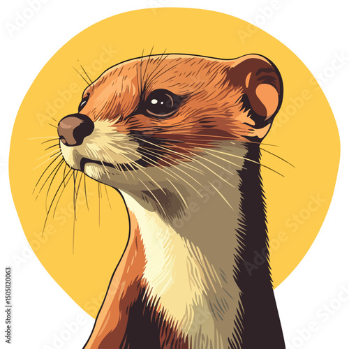 weasel, animal, vector, transparent background, mammal, rodent, cute, wildlife, wild, nature, symbol, zoo, isolated