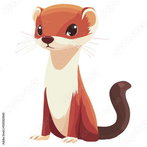 weasel, animal, vector, transparent background, mammal, rodent, cute, wildlife, wild, nature, symbol, zoo, isolated