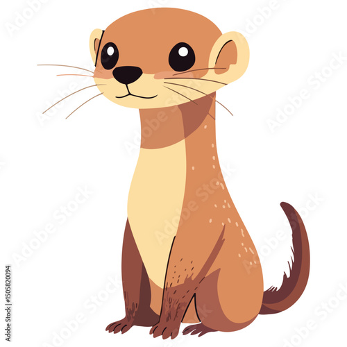 weasel, animal, vector, transparent background, mammal, rodent, cute, wildlife, wild, nature, symbol, zoo, isolated
