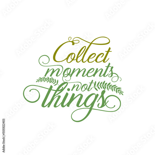 merry christmas lettering collect moments not things happy quote 