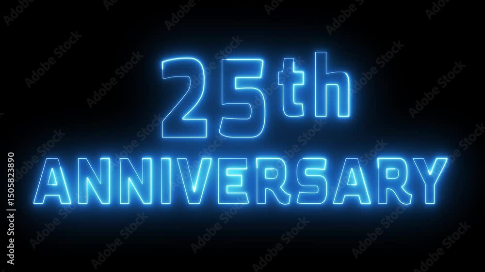 Neon Happy New Anniversary Text. Neon Happy New Anniversary Text.