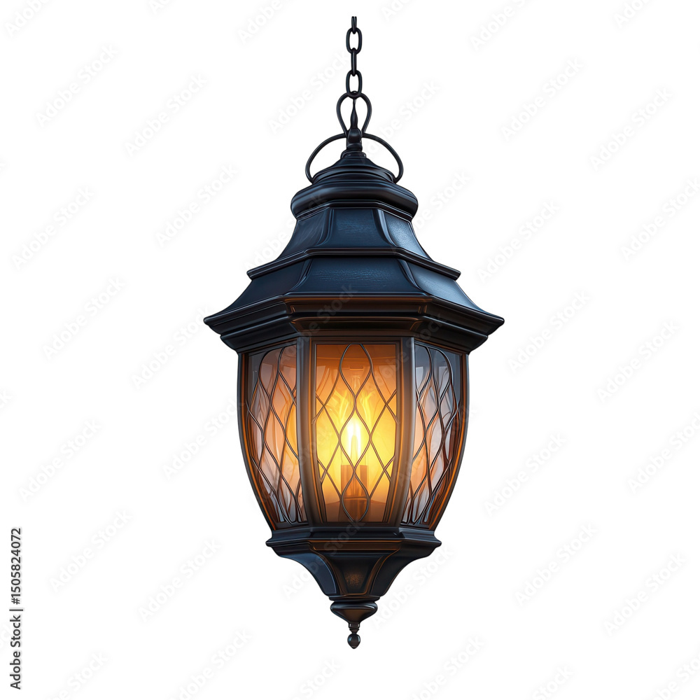 Warm glow emanates from an antique lantern casting a classic charm on a on transparent background Warm glow emanates from an antique lantern casting a classic charm on a on transparent background