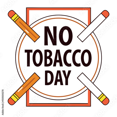 No tobacco day vector illustration.

