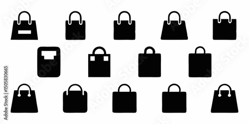 Shopping bag icon retail e commerce purchase symbol