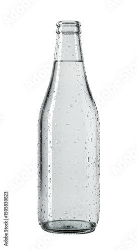 Wallpaper Mural Realistic Photo of a Transparent Glass Bottle Isolated on Black Background Torontodigital.ca