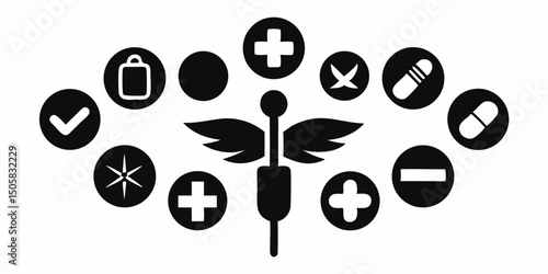 Medical pharmacy logo template design