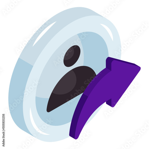 Premium download icon of send profile 