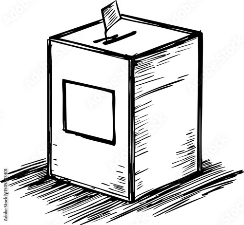 Ballot box voting event civic engagement polling station community close-up democracy awareness