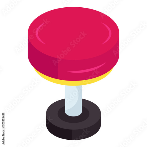 Editable design icon of round table