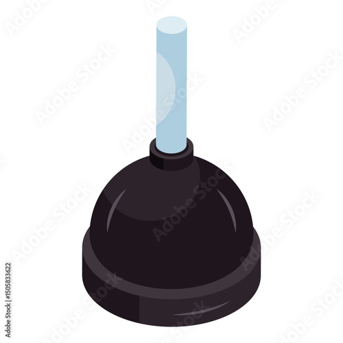 Editable design icon of plunger