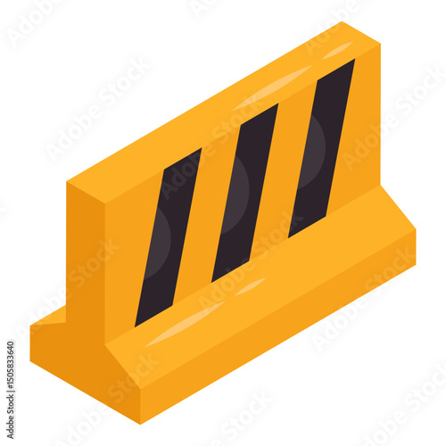 Trendy vector design of road barrier 