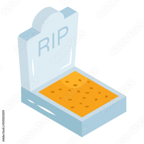 An isometric design icon of rip 