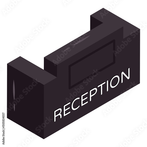 Premium download icon of reception desk