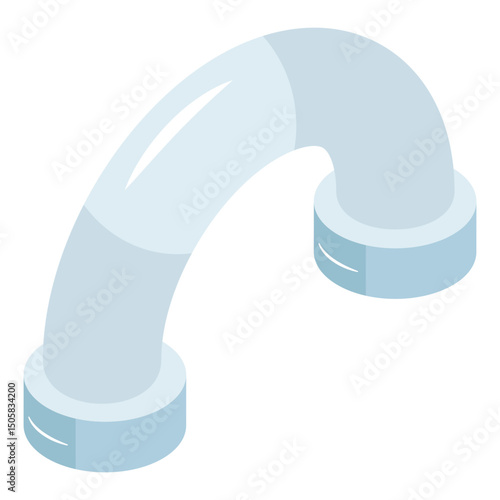 Modern design icon of curve pipe