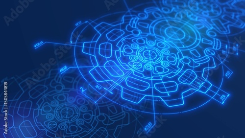 Technological background made of gears. Engineering industry. Technology background. 