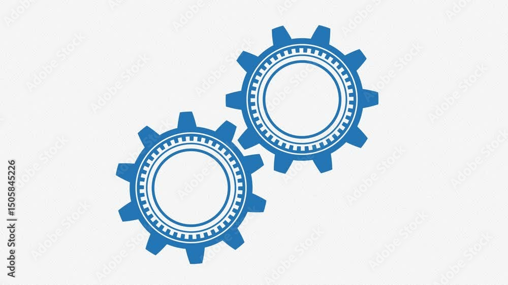 Rotating gears. Engineering industry. Technology Banner. Rotating gears. Engineering industry. Technology Banner.