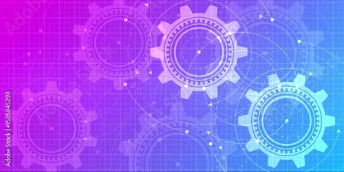 Gears .Technological background made of gears. Engineering industry. 
