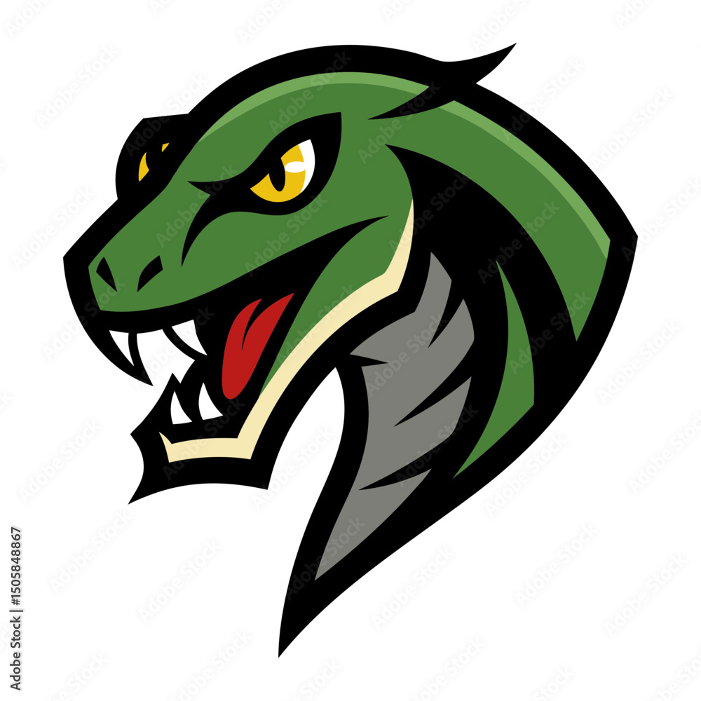 Obraz premium Anaconda head mascot logo design vector