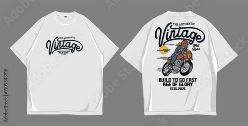 Design T shirt Oversize, mockup front and back
