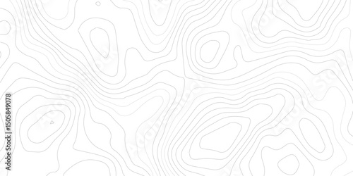 Topographic map, grid, texture, relief contour of terrain. Vector pattern background with mountains and flat land wavy line contours. Abstract monochrome topographic map, topography, cartography theme
