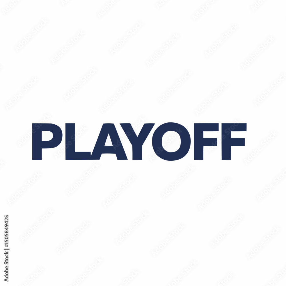 Playoff Logo in a Clean Design. The word Playoff Logo in a Clean Design. The word
