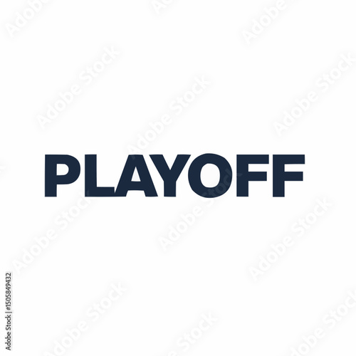 The word "PLAYOFF" written in a bold font. The letters are presented in a simple and clean design, creating a modern aesthetic.