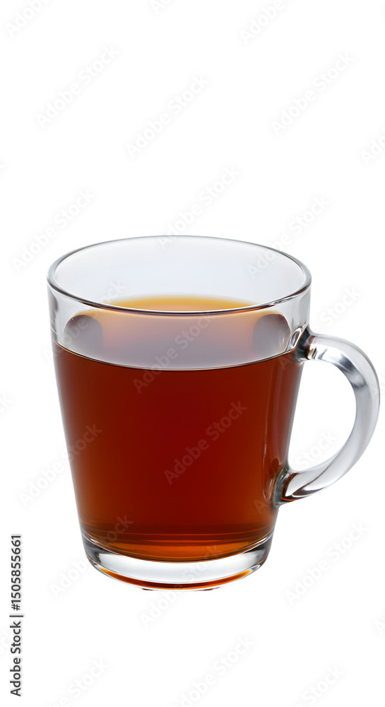 Transparent Glass Cup Filled With Tea Isolated On Black Background Photo Transparent Glass Cup Filled With Tea Isolated On Black Background Photo