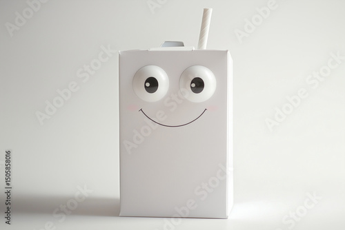 A cold white liquid milk beverage pouring into a glass container isolated on a white background as a fresh food drink illustration