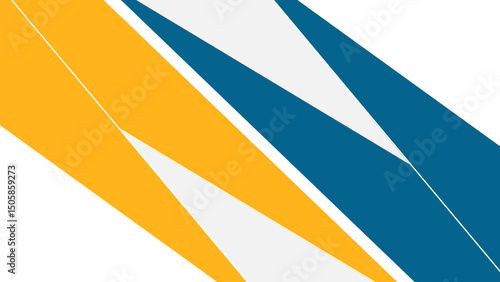 Modern Corporate Presentation Background with Abstract Geometric Shapes. Blue and Yellow Business Template for Reports, Web Banners, and Pitch Deck Slides