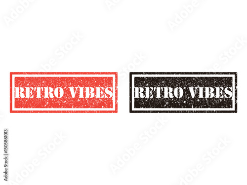 retro vibes grunge stamp design, vector, isolated on transparent background